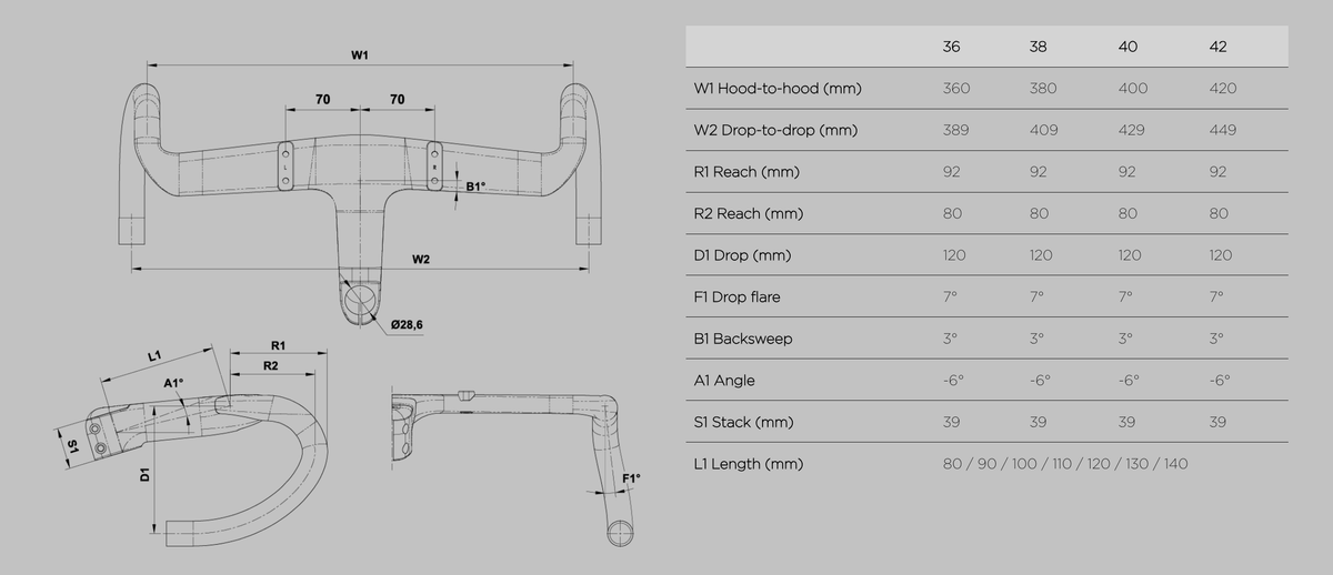 Integrated Aero Barstem with Extensions AB03