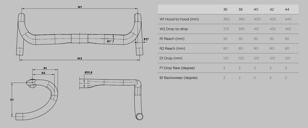 Road Handlebar - Carbon Drop Bar